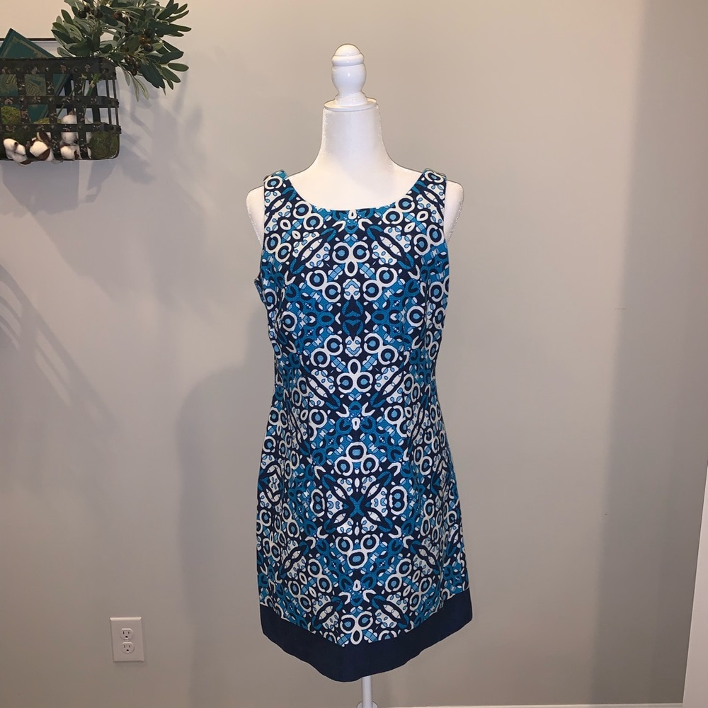 Blue Printed Dress